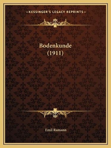 Cover image for Bodenkunde (1911)