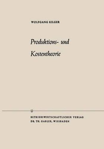 Cover image for Produktions- Und Kostentheorie