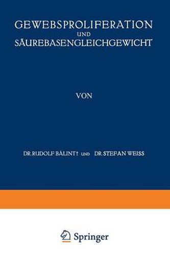 Cover image for Gewebsproliferation Und Saurebasengleichgewicht