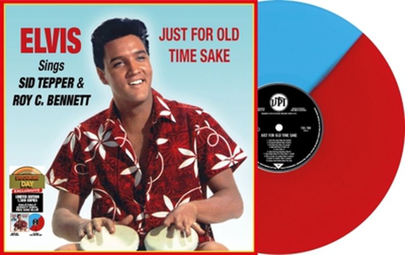 Cover image for Sings Sid Tepper & Roy C. Bennett - Just For Old Time Sake - Elvis Presley ** RSD 2025 Limited Red & Blue Half/half Effect Vinyl
