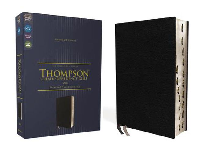 Cover image for NIV, Thompson Chain-Reference Bible, European Bonded Leather, Black, Thumb Indexed, Red Letter, Comfort Print