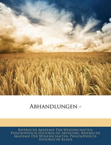 Cover image for Abhandlungen -