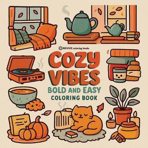 Cover image for Bold & Easy Cozy Vibes Coloring Book