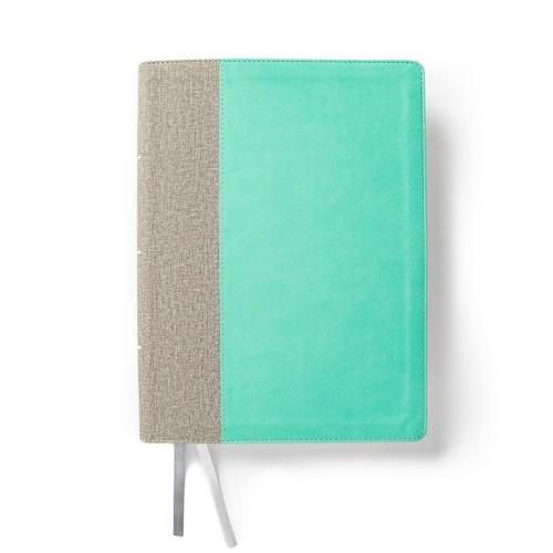 Cover image for Lifeway Women's Bible, Gray/Mint LeatherTouch