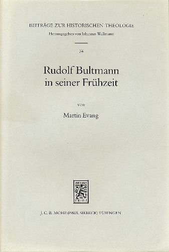 Cover image for Rudolf Bultmann in seiner Fruhzeit