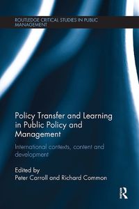 Cover image for Policy Transfer and Learning in Public Policy and Management