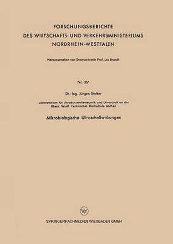 Cover image for Mikrobiologische Ultraschallwirkungen