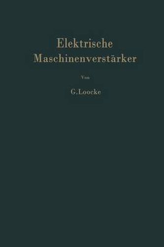 Cover image for Elektrische Maschinenverstarker