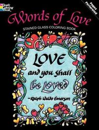 Cover image for Words of Love Stained Glass Coloring Book