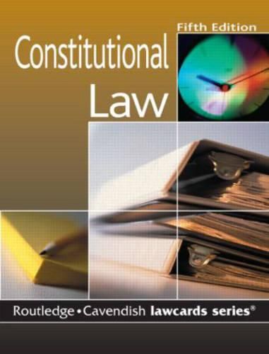 Cover image for Cavendish: Constitutional Lawcards 5/e