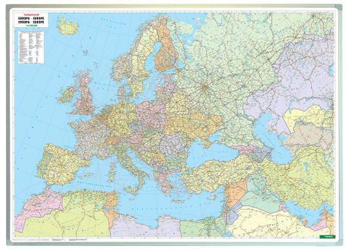 Wall Map Magnetic Marker: Europe Political 1:3,500,000