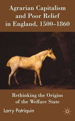 Cover image for Agrarian Capitalism and Poor Relief in England, 1500-1860: Rethinking the Origins of the Welfare State