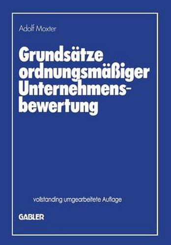 Cover image for Grundsatze ordnungsmassiger Unternehmensbewertung