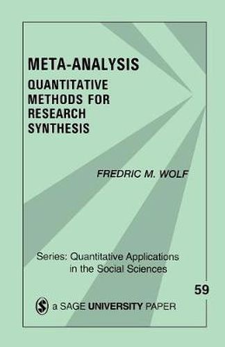 Cover image for Meta-Analysis: Quantative Methods for Research Synthesis