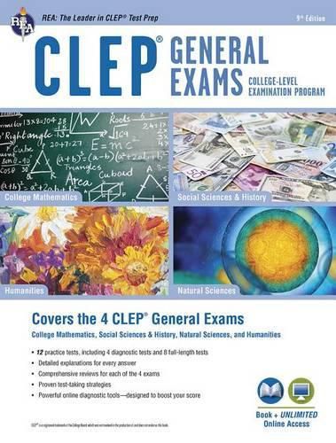 Cover image for Clep(r) General Exams Book + Online, 9th Ed.