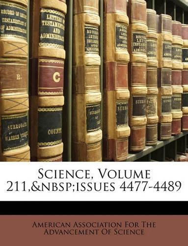 Cover image for Science, Volume 211, Issues 4477-4489