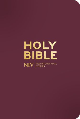 Cover image for NIV Pocket Mulberry Bible with Gold Zip