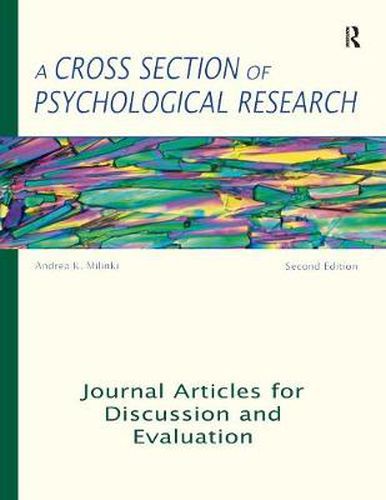 Cover image for A Cross Section of Psychological Research: Journal Articles for Discussion and Evaluation