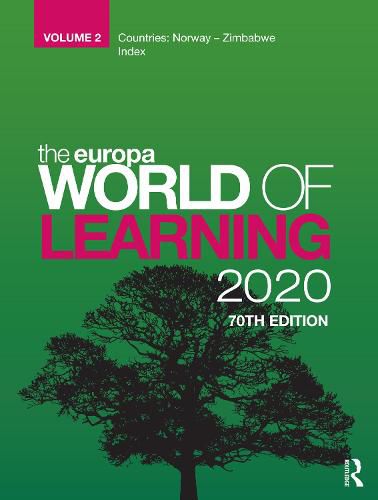 Cover image for Europa World of Learning 2020 volume 2