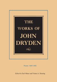 Cover image for The Works of John Dryden, Volume III: Poems, 1685-1692