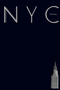 Cover image for NYC Chrysler building midnight black grid style page notepad $ir Michael Limited edition