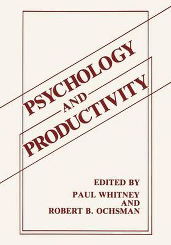 Cover image for Psychology and Productivity