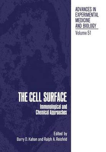 Cover image for The Cell Surface: Immunological and Chemical Approaches