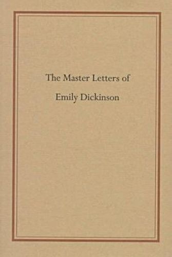 Cover image for The Master Letters of Emily Dickinson
