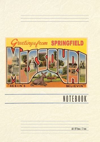 Cover image for Vintage Lined Notebook Greetings from Springfield
