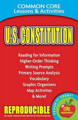 Cover image for U.S. Constitution: Common Core Lessons & Activities