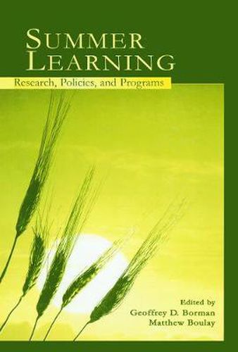 Cover image for Summer Learning: Research, Policies, and Programs