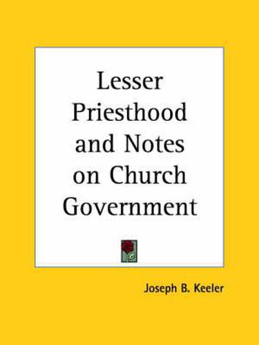 Cover image for Lesser Priesthood