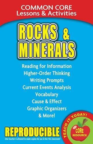 Cover image for Rocks & Minerals: Common Core Lessons & Activities