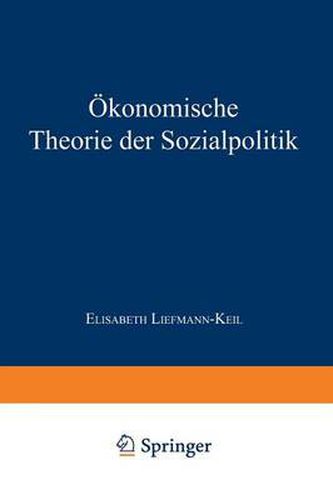 Cover image for OEkonomische Theorie der Sozialpolitik