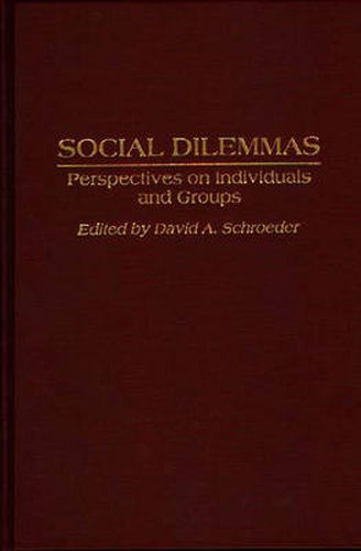 Cover image for Social Dilemmas: Perspectives on Individuals and Groups