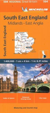 Cover image for South East England - Michelin Regional Map 504