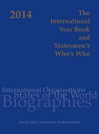 Cover image for The International Year Book and Statesmen's Who's Who 2014