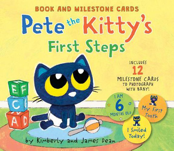 Cover image for Pete the Kitty's First Steps: Book and Milestone Cards