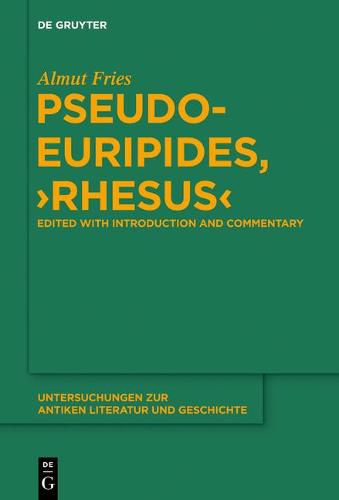 Cover image for Pseudo-Euripides,  Rhesus: Edited with Introduction and Commentary