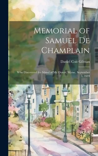 Cover image for Memorial of Samuel de Champlain
