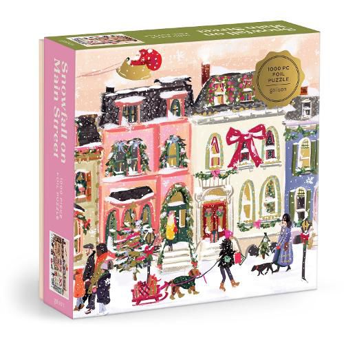 Cover image for Snowfall on Main Street 1000 Piece Foil Puzzle