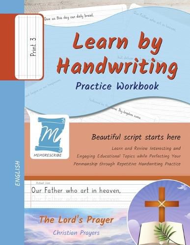 Cover image for Learn by Handwriting, Practice Workbook - The Lord's Prayer - Christian Prayers - Print, Level 3