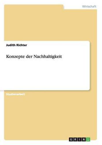 Cover image for Konzepte der Nachhaltigkeit