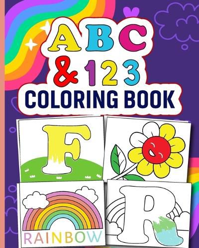 Cover image for ABC and 123 Toddler Coloring Book