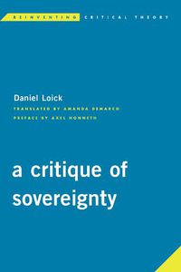 Cover image for A Critique of Sovereignty