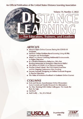 Distance Learning Volume 19 Number 3 2022