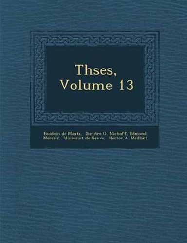 Cover image for Th Ses, Volume 13