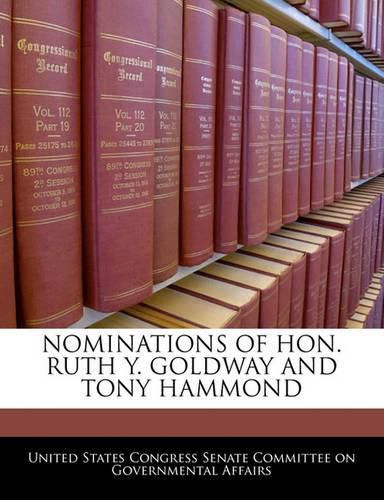 Nominations of Hon. Ruth Y. Goldway and Tony Hammond