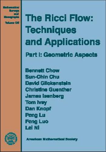 The Ricci Flow: Techniques and Applications: Part I: Geometric Aspects