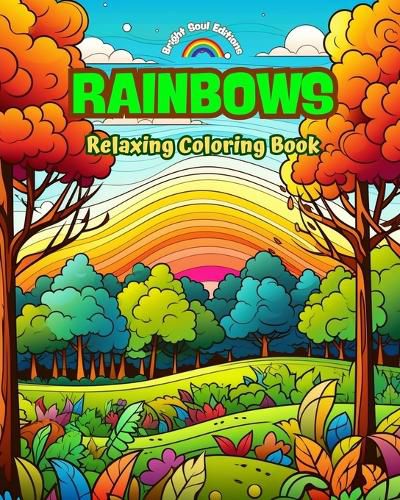 Rainbows Relaxing Coloring Book Incredible Integration of Rainbows and Landscapes for Nature Lovers